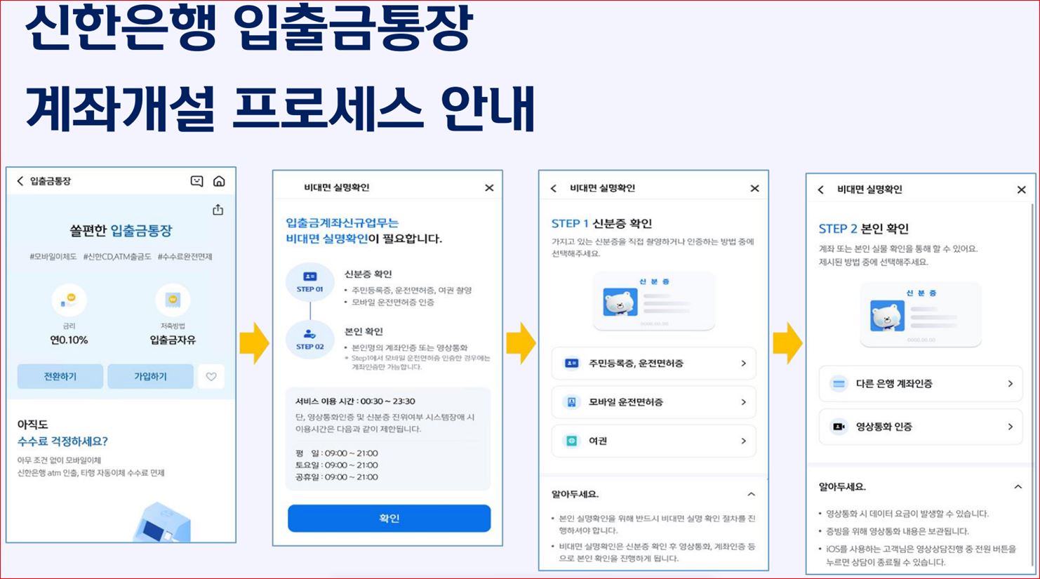 신한은행 대학 ID카드 시청 매뉴얼